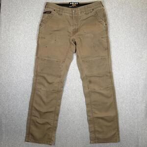 Ariat Rebar Men's Size 34x38 Brown M4 Low Rise Bootcut Work Pants